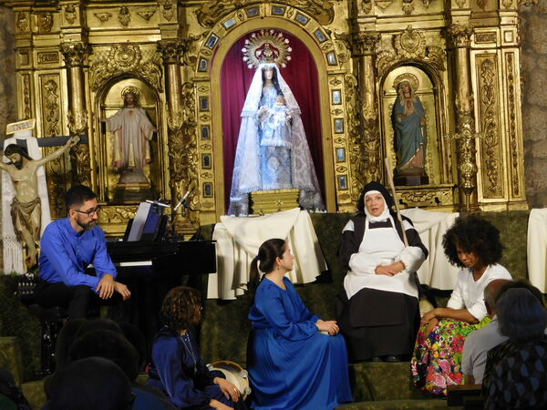 En la iglesia de la Virgen del Rosario de Cantagallo.