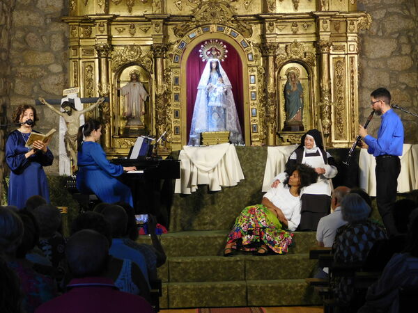 En la iglesia de la Virgen del Rosario de Cantagallo.
