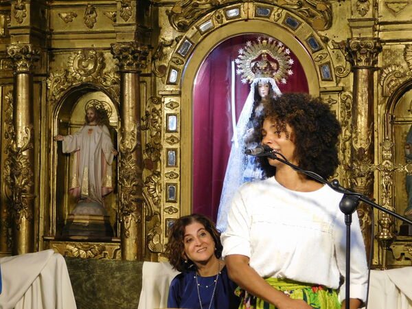 En la iglesia de la Virgen del Rosario de Cantagallo.