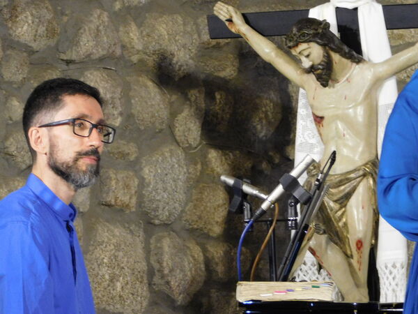 En la iglesia de la Virgen del Rosario de Cantagallo.