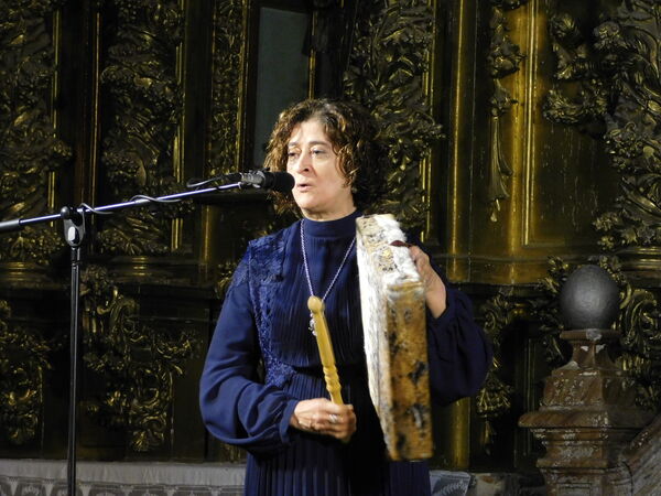 En la iglesia de Santiago en Santiago de la Puebla